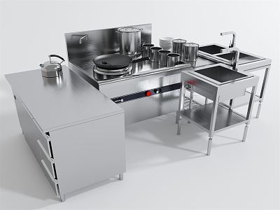 現(xiàn)代 洗菜盆 水槽3D模型